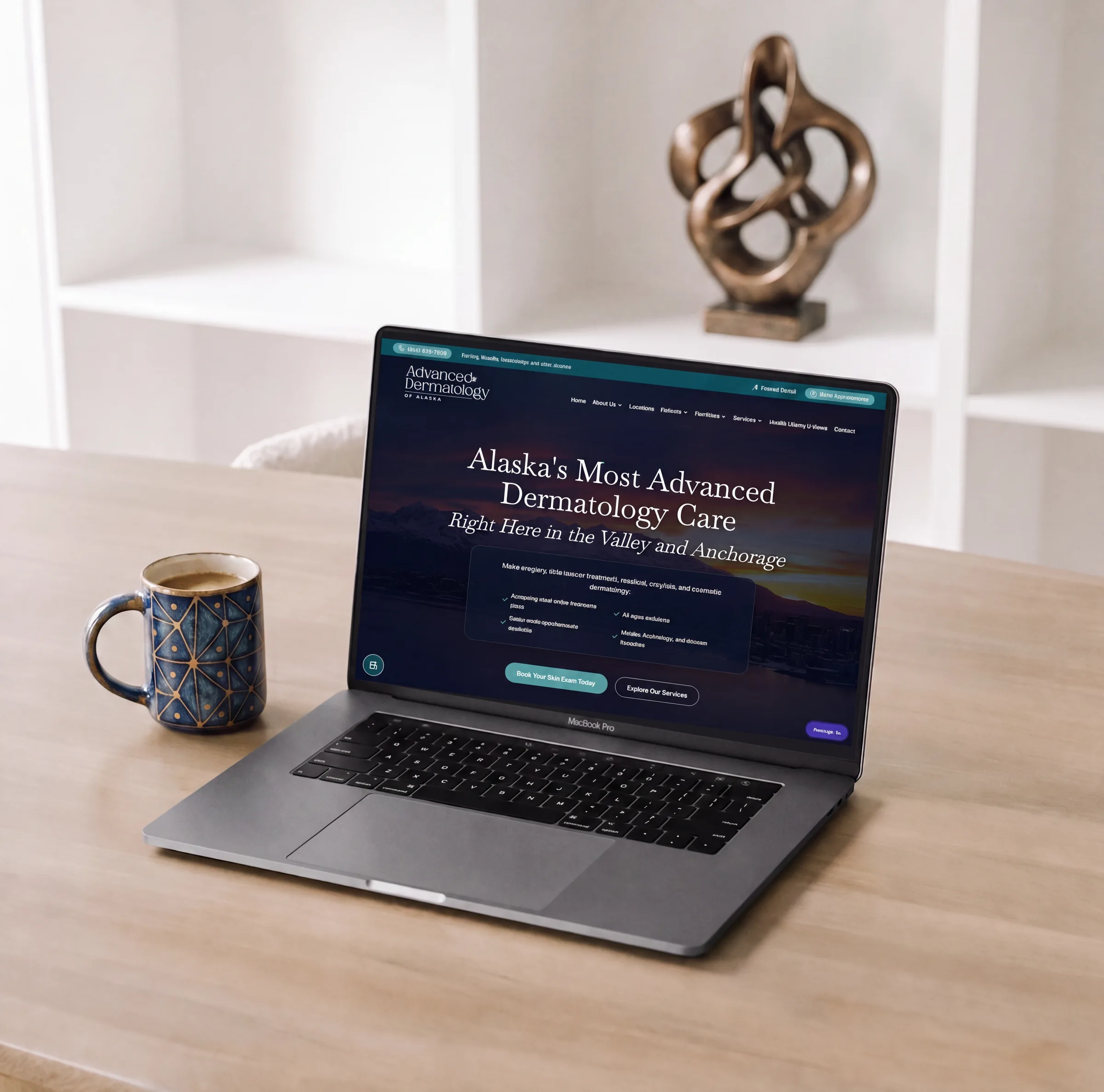Advanced Dermatology of Alaska website design preview